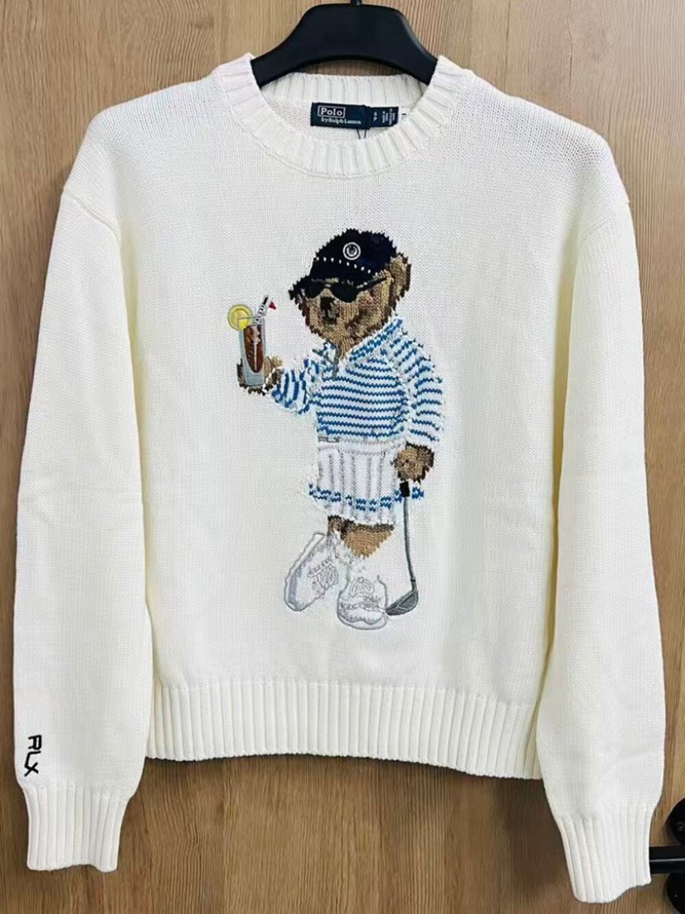 Polo Ralph Lauren Golf Polo Bear Crewneck Knit Sweater
